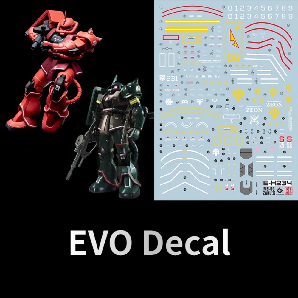 HG-234 EVO Fluorescent Decals  - Model Kit Gundam Wing review and price