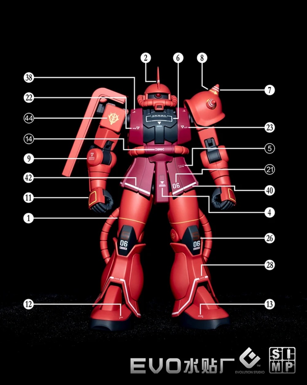 HG-234 EVO Fluorescent Decals  - Model Kit Gundam Wing review and price